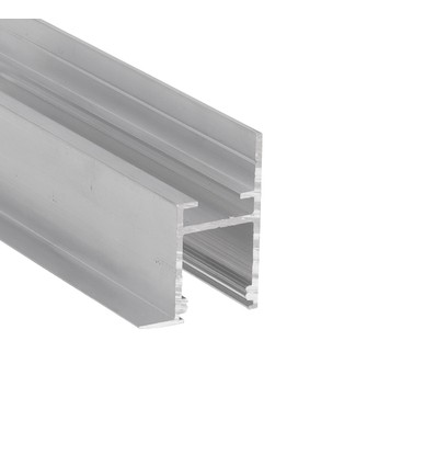 1m aluprofil FRAME14 BC/Q - Ubehandlet aluminium, indspartling, LED skinne