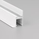 1m aluprofil FRAME14 BC/Q - Hvid lakeret, indspartling, LED skinne