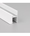 2m aluprofil FRAME14 BC/Q - Hvid lakeret, indspartling, LED skinne