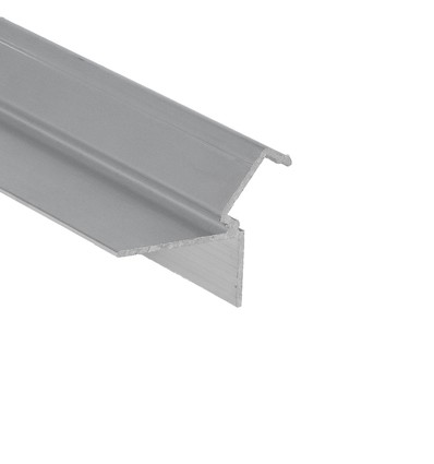 2m aluprofil GLOW12 DOWN A1C - Ubehandlet aluminium, indspartling, LED skinne