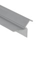 2m aluprofil GLOW12 DOWN A1C - Ubehandlet aluminium, indspartling, LED skinne