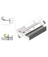 1m aluprofil GLOW12 UP A1C - Ubehandlet aluminium, indspartling, LED skinne