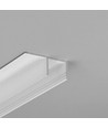 2m aluprofil PLANE14 SIDE BC3 - Hvid lakeret, indspartling, LED skinne