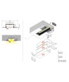 2m aluprofil VARIO30-04 ACDE-9 - Ubehandlet aluminium, indspartling, LED skinne