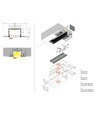 1m aluprofil VARIO30-05 ACDE-9 - Ubehandlet aluminium, indspartling, LED skinne
