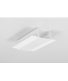 1m aluprofil VARIO30-05 ACDE-9 - Hvid lakeret, indspartling, LED skinne
