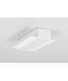 2m aluprofil VARIO30-05 ACDE-9 - Hvid lakeret, indspartling, LED skinne