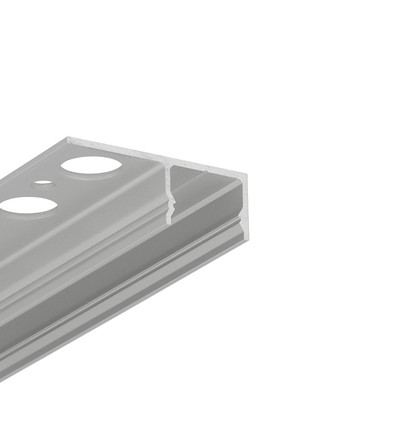 1m aluprofil UNI-TILE12 180DEG C PLUS - Anodiseret, fliser/klinker-profil, LED skinne