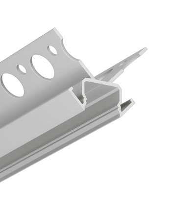 1m aluprofil UNI-TILE12 270DEG C PLUS - Anodiseret, fliseprofil, LED skinne