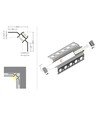 1m aluprofil UNI-TILE12 90DEG C PLUS - Anodiseret, fliseprofil, LED skinne
