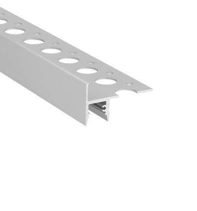 2m aluprofil UP-TILE10 A - Anodiseret, fliseprofil, LED skinne