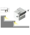 2m aluprofil UP-TILE10 A - Anodiseret, fliseprofil, LED skinne
