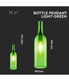 V-Tac flaske pendellampe - Grøn, E14