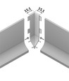 2m afslutningsprofil BASE - Hvid lakeret
