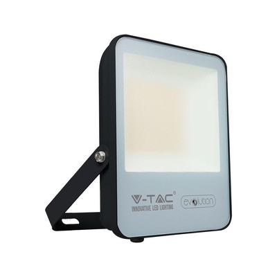 Billede af V-Tac 100W LED projektør - 150LM/W, arbejdslampe, udendørs - Dæmpbar : Ikke dæmpbar, Farve på hus : Sort, Kulør : Varm hos LEDProff DK