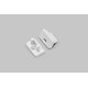 1 stk. Endestykke SLIM8 - Med hul, hvid
