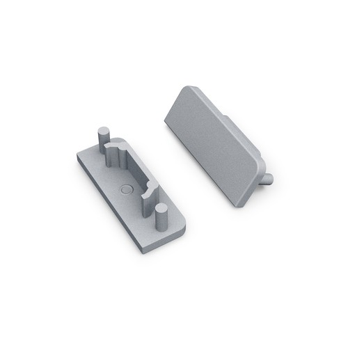 1 stk. Endestykke SURFACE14 GEN2 - Sølvfarvet