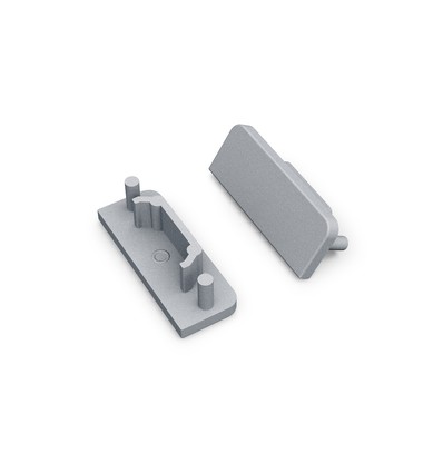 1 stk. Endestykke SURFACE14 GEN2 - Sølvfarvet