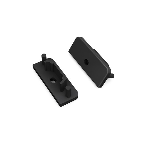 1 stk. Endestykke SURFACE14 GEN2 - Med hul, sort