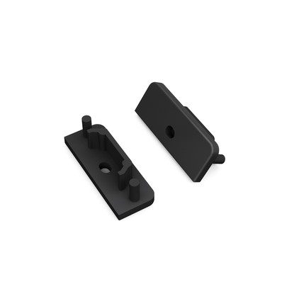 1 stk. Endestykke SURFACE14 GEN2 - Med hul, sort