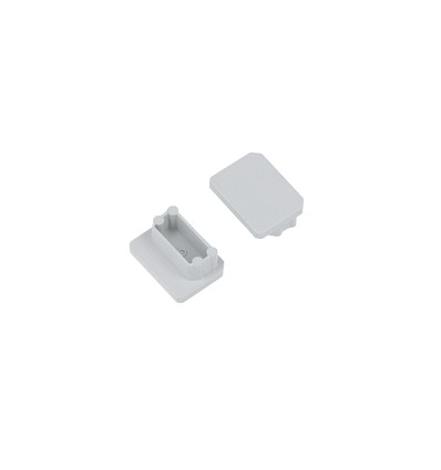 1 stk. Endestykke UNI-TILE12 - Grå