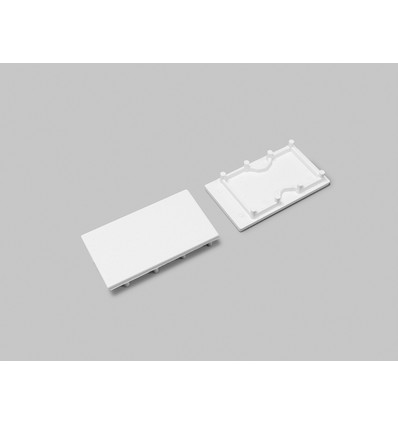 1 stk. Endestykke LINEA20-E7 - Hvid