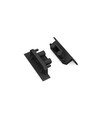 1 stk. Endestykke GROOVE10 GEN2 SQ - Med hul, sort