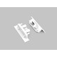 1 stk. Endestykke GROOVE10 GEN2 SQ - Med hul, hvid