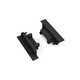 1 stk. Endestykke GROOVE14 GEN2 SQ - Med hul, sort