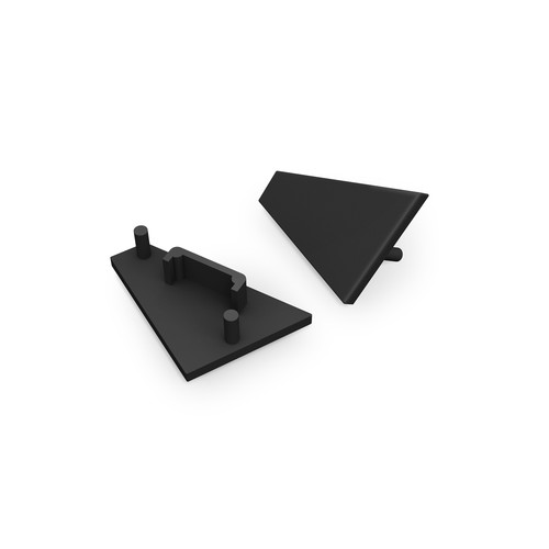 1 stk. Endestykke CORNER14 GEN2 - Sort