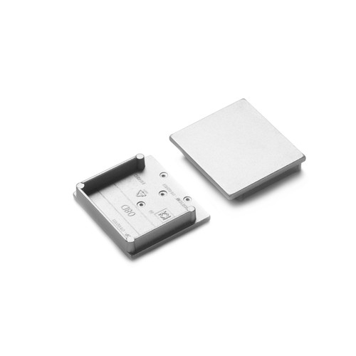 1 stk. Endestykke VARIO30-08D - Sølvfarvet