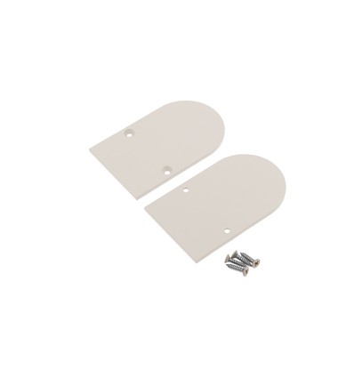 1 stk. Endestykke NAMI23 - Metal, beige lakeret