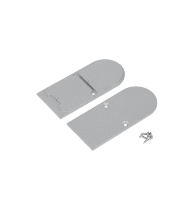 1 stk. Endestykke COMBO30-01A-D9 - Metal, sølvfarvet