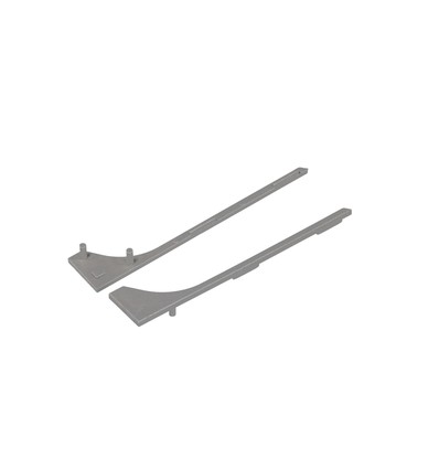 1 stk. Endestykke BASE - Sølvfarvet