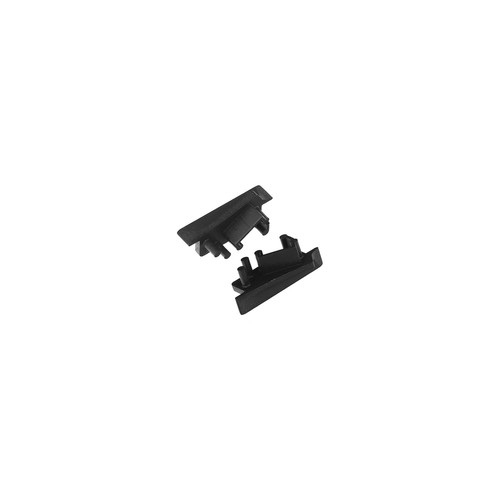 Endestykke DIAGONAL10 - Med hul, sort