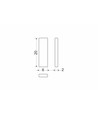 1 stk. Magnetisk holder M02 - 6x20x2mm