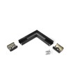 Profilsamler SLIM8 90DEG - Sort anodiseret