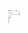 Profilsamler GROOVE10 90DEG - Hvid lakeret