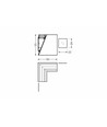 Profilsamler WALLE12 90DEG - Hvid lakeret