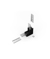 Profilsamler LINEA20 90DEG - op / ned, sort