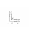 Profilsamler LINEA-IN20 90DEG - Hvid lakeret