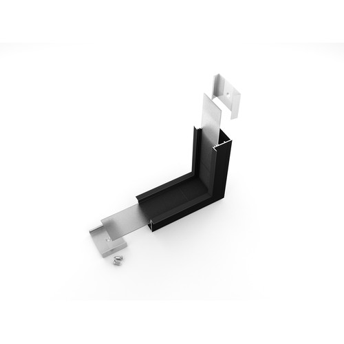 Profilsamler VARIO30-07 90DEG - op / ned, sort anodiseret