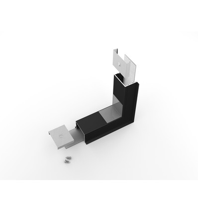 Profilsamler VARIO30-07 270DEG - op / ned, sort anodiseret
