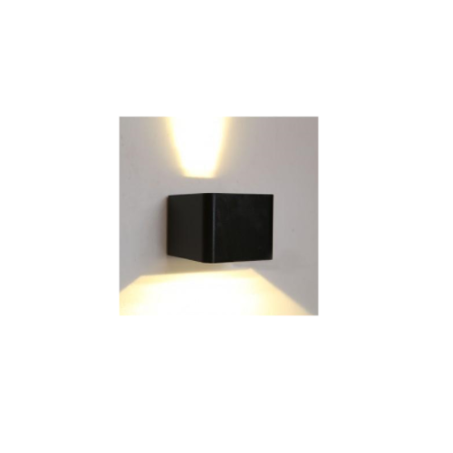Udendørs firkantet væglampe, 5,5W, RA90, sort - Hilux