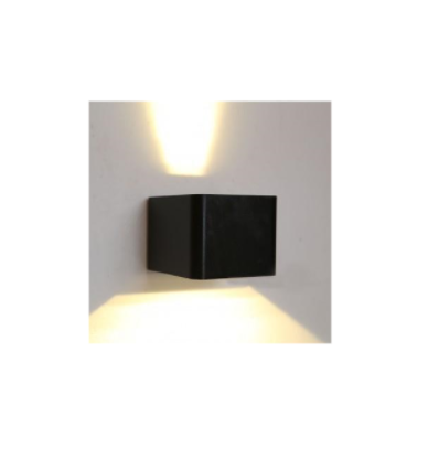 Udendørs firkantet væglampe, 5,5W, RA90, sort  - Hilux