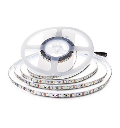 120 LED Stribe Lys 8W/m - 3000K, IP20, 24V, Dobbelt PCB, 10m/Rulle