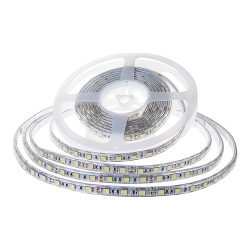 120 LED lyslist 8W/m - 6400K, IP65, 24V, Dobbelt PCB, 10m/rulle