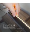 128 LED Stribelys 10W/m - 4000K, IP20, 24V