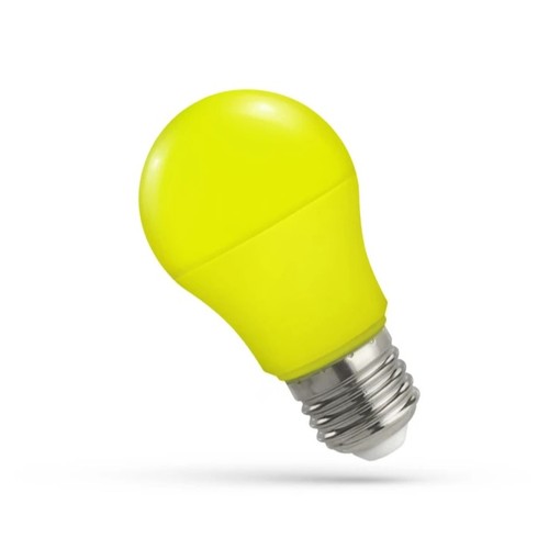 E27 4,9W Gul LED pære - A50, Matteret