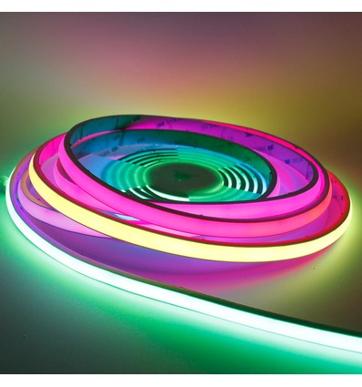 5m 21W/m Neon RGBIC COB LED strip - 24V DC, IP67, 720 LED pr. meter